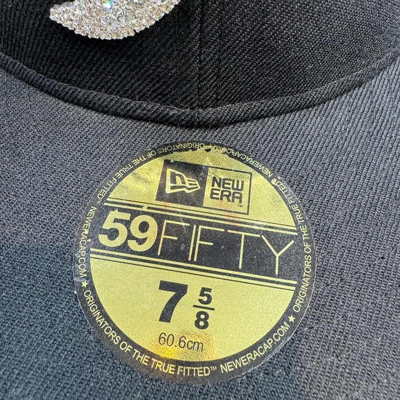 2008 Rare New Era Swarovski Crystal blue Jay Hat - Picture 5 of 11